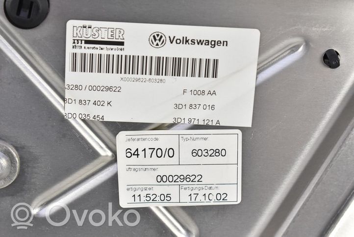 Volkswagen Phaeton Alzacristalli della portiera anteriore con motorino 3D1959702D