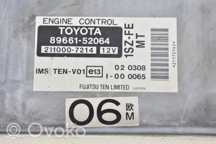 Toyota Yaris Verso Skrzynka przekaźników 89661-52064