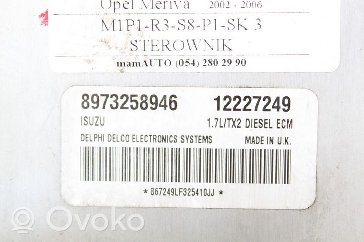 Opel Meriva A Relay mounting block 8973258946