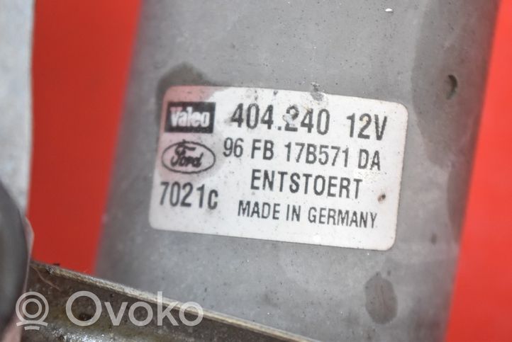 Ford Fiesta Mechanizm i silniczek wycieraczek szyby przedniej / czołowej 96FG17504