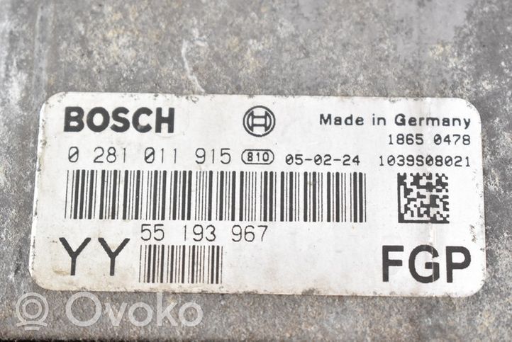 Opel Signum Unité de commande, module ECU de moteur 55193967