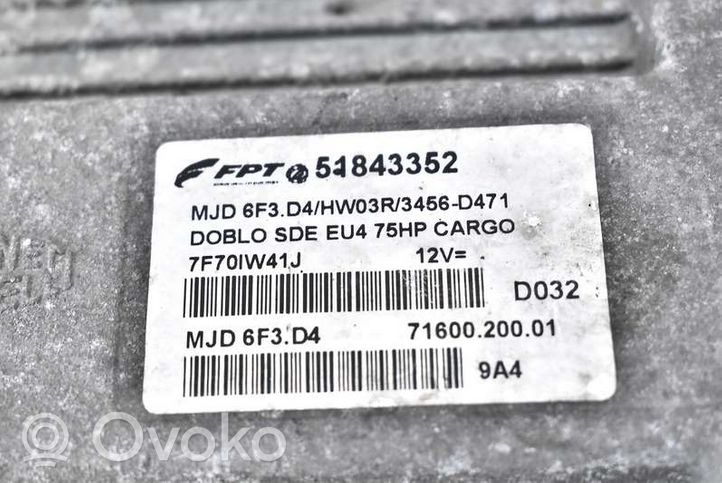 Fiat Doblo Moottorin ohjainlaite/moduuli (käytetyt) 51843352