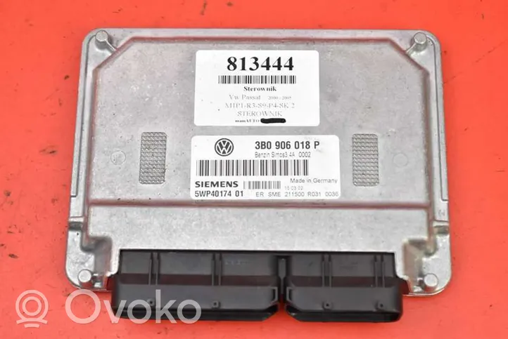 Volkswagen PASSAT B5.5 Unité de commande, module ECU de moteur 3B0906018P