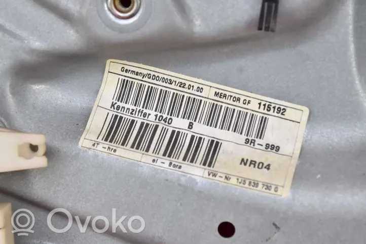 Volkswagen Bora Elektryczny podnośnik szyby drzwi tylnych 1J5839756C