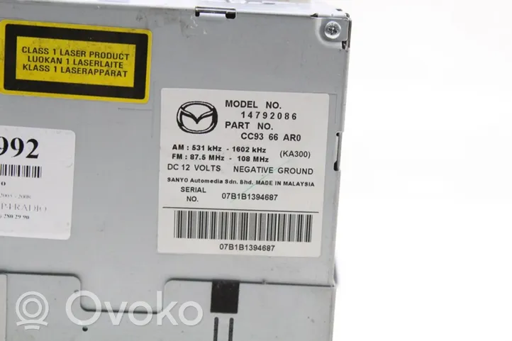 Mazda MX-5 NC Miata Unité principale radio / CD / DVD / GPS 14792086