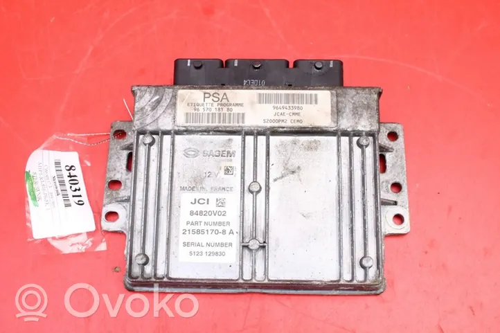 Citroen C3 Komputer / Sterownik ECU silnika 9649433980