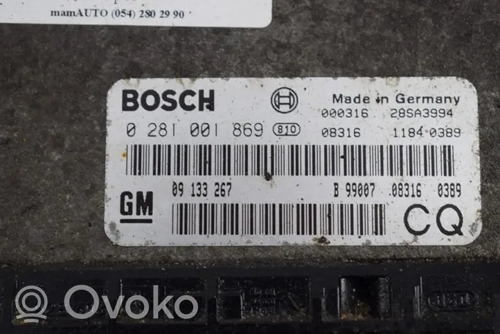 Opel Astra G Komputer / Sterownik ECU silnika 09133267