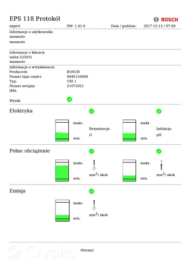 Alfa Romeo 147 Purkštukas (-ai) (forsunkė (-ės) 0445110068