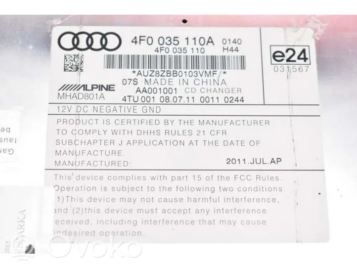 Audi Q7 4L Panel / Radioodtwarzacz CD/DVD/GPS 4F0035110A