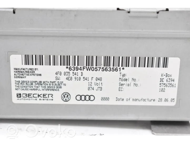 Audi A6 Allroad C5 Radio/CD/DVD/GPS-pääyksikkö 4F0035541B