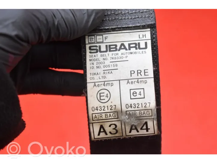 Subaru Legacy Etuistuimen turvavyö G087917