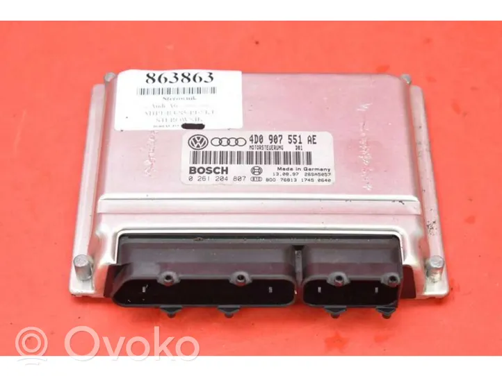 Audi A6 S6 C5 4B Unité de commande, module ECU de moteur 4D0907551AE