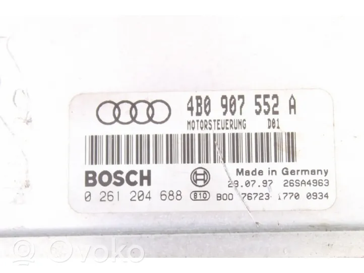 Audi A6 S6 C5 4B Unité de commande, module ECU de moteur 4B0907552A