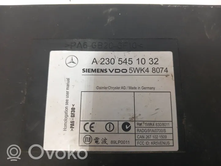 Mercedes-Benz CL C215 Muut ohjainlaitteet/moduulit A2305451032