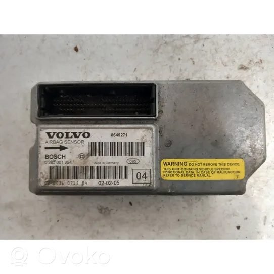 Volvo S60 Turvatyynyn ohjainlaite/moduuli 0285001254