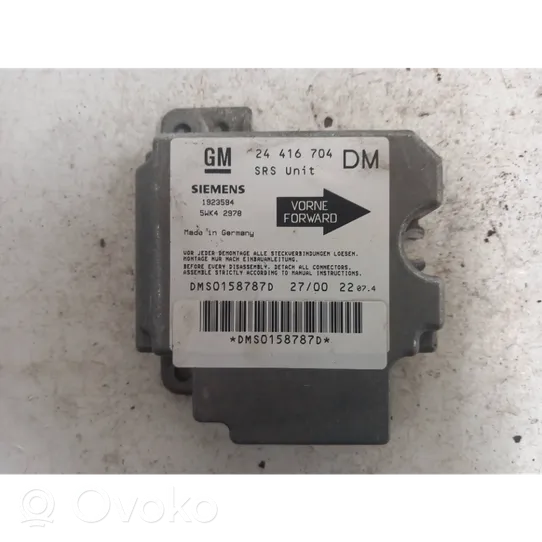 Opel Zafira A Airbag control unit/module 24416704