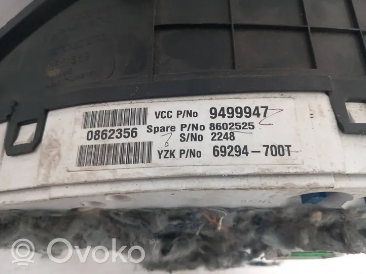 Volvo XC90 Spidometras (prietaisų skydelis) 9499947