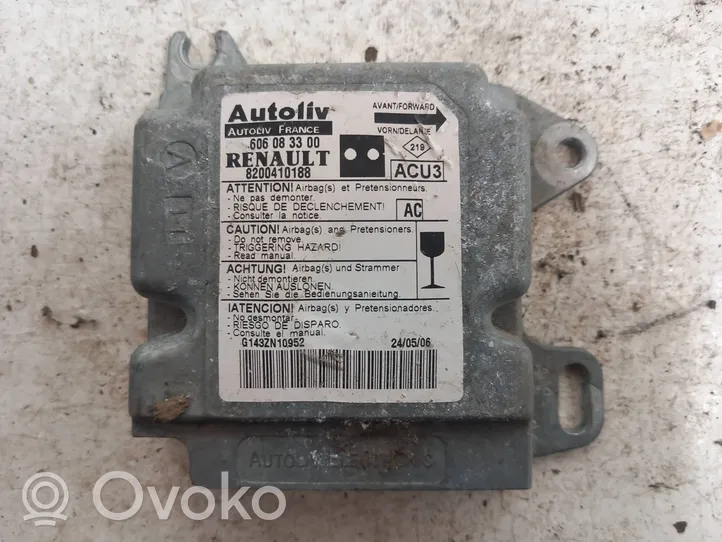 Renault Kangoo I Module de contrôle airbag 8200410188