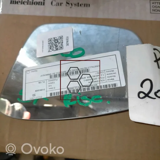 Volkswagen Polo IV 9N3 Vetro specchietto retrovisore 6Q0857521A