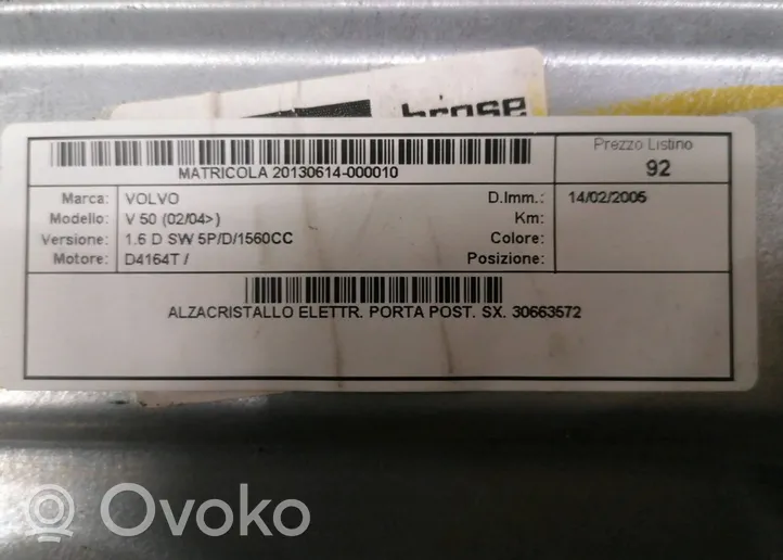 Volvo V50 Takaoven ikkunan kampi 30663572