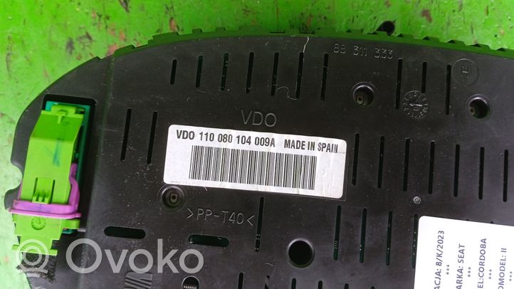 Seat Cordoba (6L) Tachimetro (quadro strumenti)  110080104009A