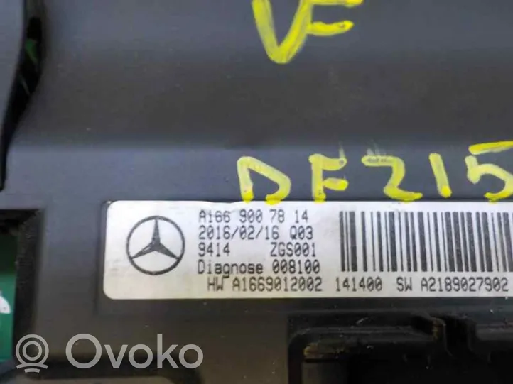 Mercedes-Benz A W176 Écran d'affichage supérieur A1669007814