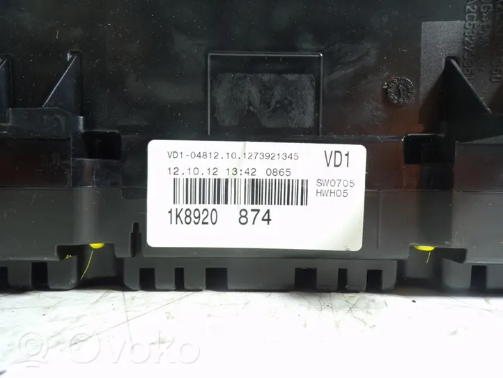 Volkswagen Scirocco Tachimetro (quadro strumenti) 1K8920874