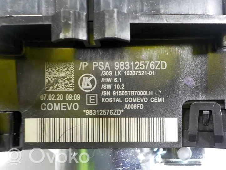 Citroen C3 Aircross Interruttore di regolazione dell’illuminazione del quadro 98312576ZD