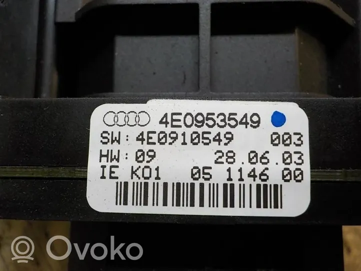 Audi A8 S8 D3 4E Commodo de clignotant 4E0953513K4PK
