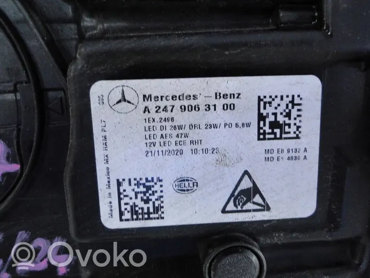 Mercedes-Benz GLB x247 Priekšējais lukturis A2479063100