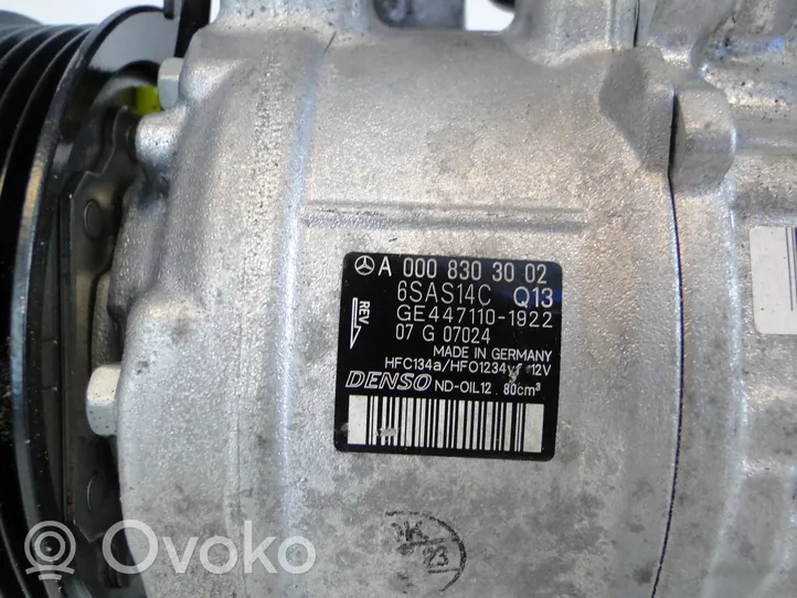 Mercedes-Benz EQV 447 Ilmastointilaitteen kompressorin pumppu (A/C) A0008303002