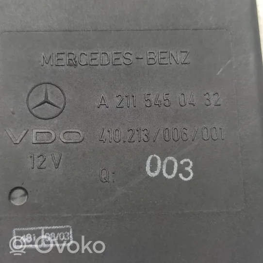 Mercedes-Benz E W211 Ilmajousituksen ohjainlaite/moduuli, takana A2115450432