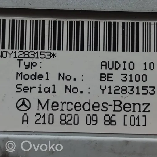 Mercedes-Benz ML W163 Radija/ CD/DVD grotuvas/ navigacija A2108200986