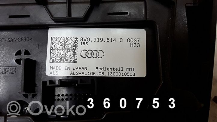 Audi A3 S3 A3 Sportback 8P Altri interruttori/pulsanti/cambi 8V0919614C nav control, g