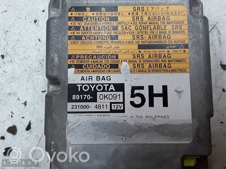 Toyota Hilux (AN10, AN20, AN30) Oro pagalvių valdymo blokas 891700K091