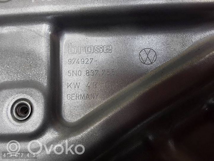 Volkswagen Tiguan Priekinio el. Lango pakėlimo mechanizmo komplektas 5N0837461