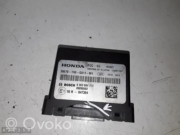 Honda Civic IX Pysäköintitutkan (PCD) ohjainlaite/moduuli 0263004753