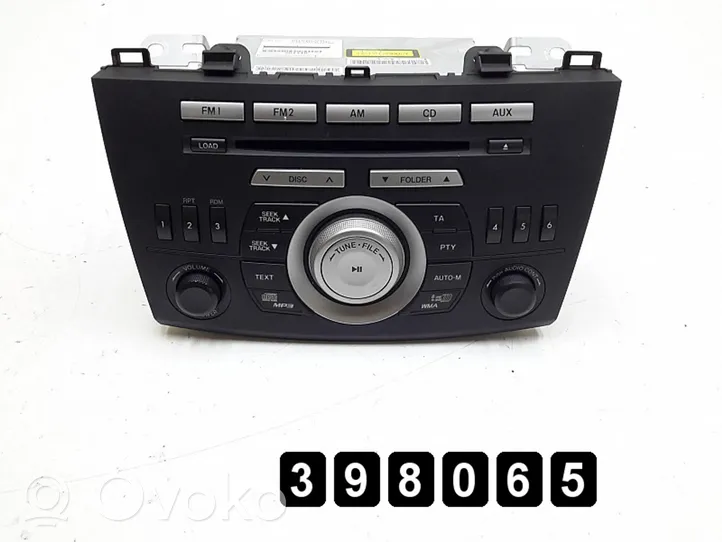 Mazda 3 II Radio/CD/DVD/GPS-pääyksikkö bfh766arx