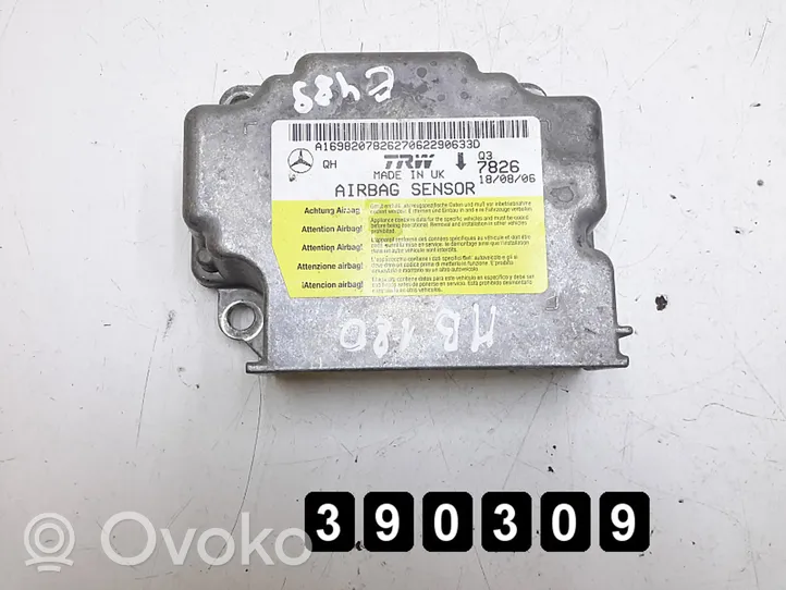 Mercedes-Benz B W245 Oro pagalvių valdymo blokas a1698207826