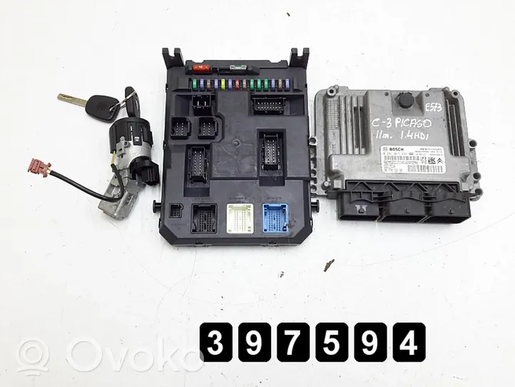 Citroen C3 Picasso Kit centralina motore ECU e serratura 