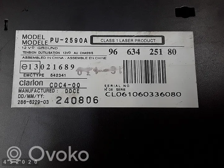 Citroen C6 Caricatore CD/DVD 9663425180