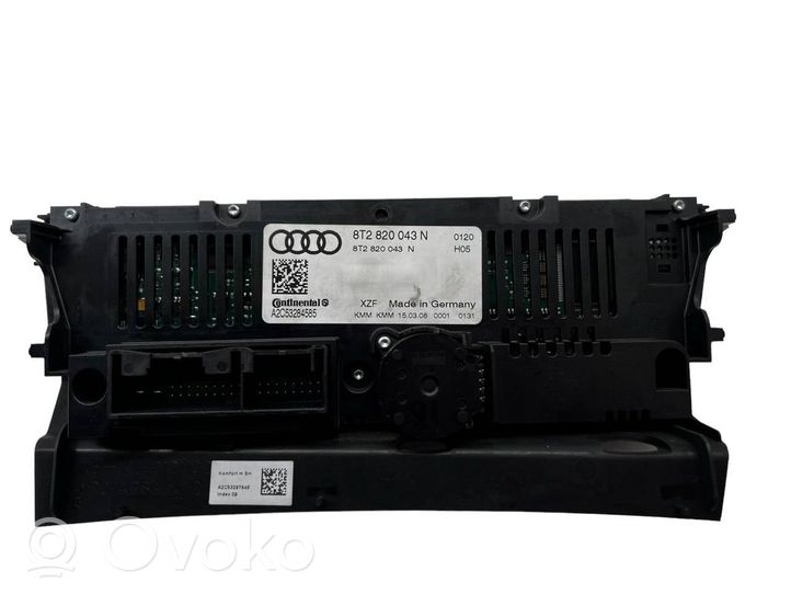 Audi A4 S4 B8 8K Gaisa kondicioniera / klimata kontroles / salona apsildes vadības bloks (salonā) 8T2820043N