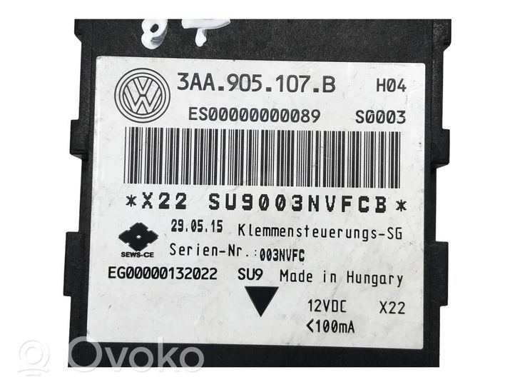 Volkswagen PASSAT B7 Module de contrôle sans clé Go 3AA905107B