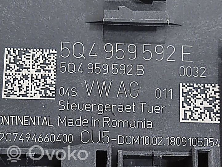 Volkswagen Arteon Durvju vadības bloks 5Q4959592B