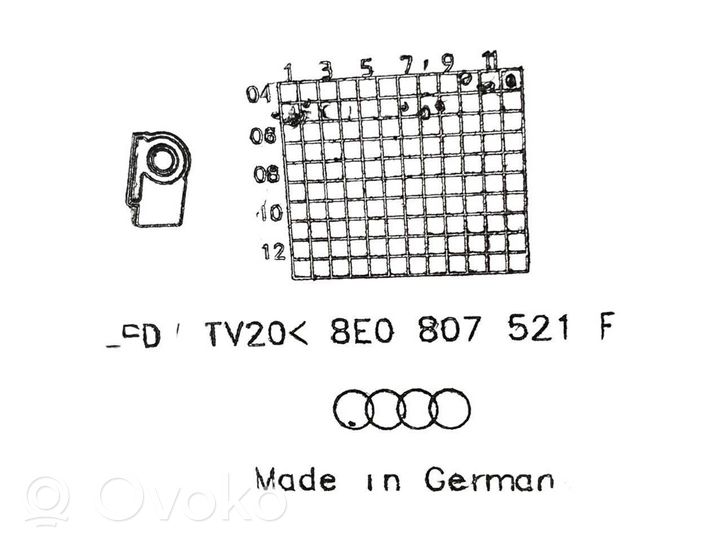 Audi A4 S4 B7 8E 8H Apatinė bamperio dalis 8E0807521F