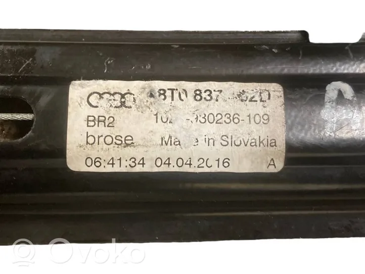 Audi A5 8T 8F Mécanisme de lève-vitre avant sans moteur 8T0837462D