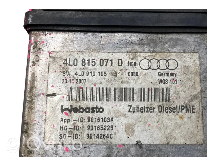 Audi Q7 4L Pre riscaldatore ausiliario (Webasto) 4L0815071D
