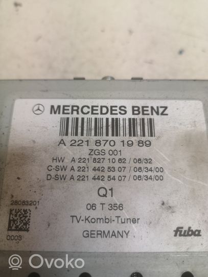 Mercedes-Benz S W221 Muut ohjainlaitteet/moduulit A2218701989