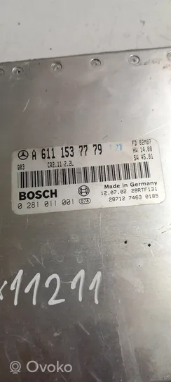 Mercedes-Benz C W203 Komputer / Sterownik ECU i komplet kluczy A6111537779