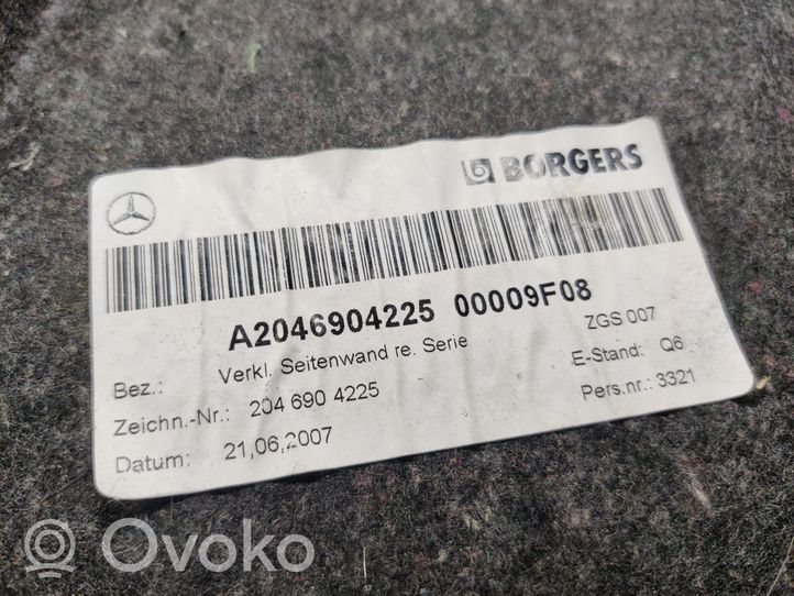 Mercedes-Benz C AMG W204 Garniture panneau latérale du coffre A2046904225